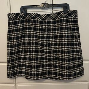 J Crew plaid wool blend skirt